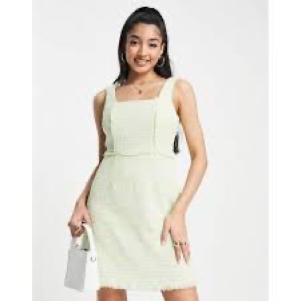 Miss Selfridge green Boucle dress